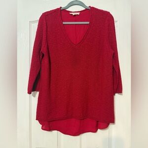 Two by Vince Camuto Red Knit Sweater